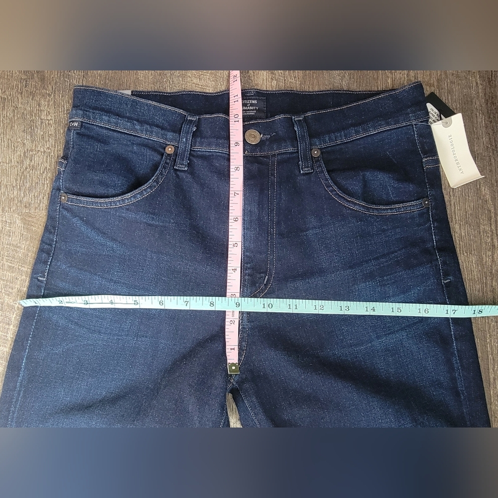Citizens Of Humanity Chloe Mid Rise Super Flare Jean's Women's 28 Dark Blue Wash - Picture 11 of 16